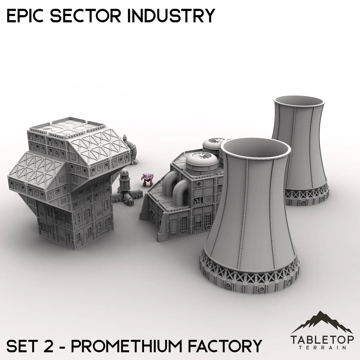Tabletop Terrain Terrain Epic Sector Industry - Set 2 - Promethium Factory