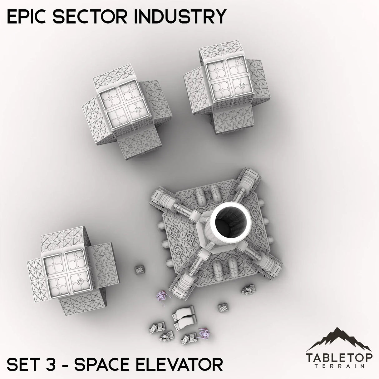 Tabletop Terrain Terrain Epic Sector Industry - Set 3 - Space Elevator