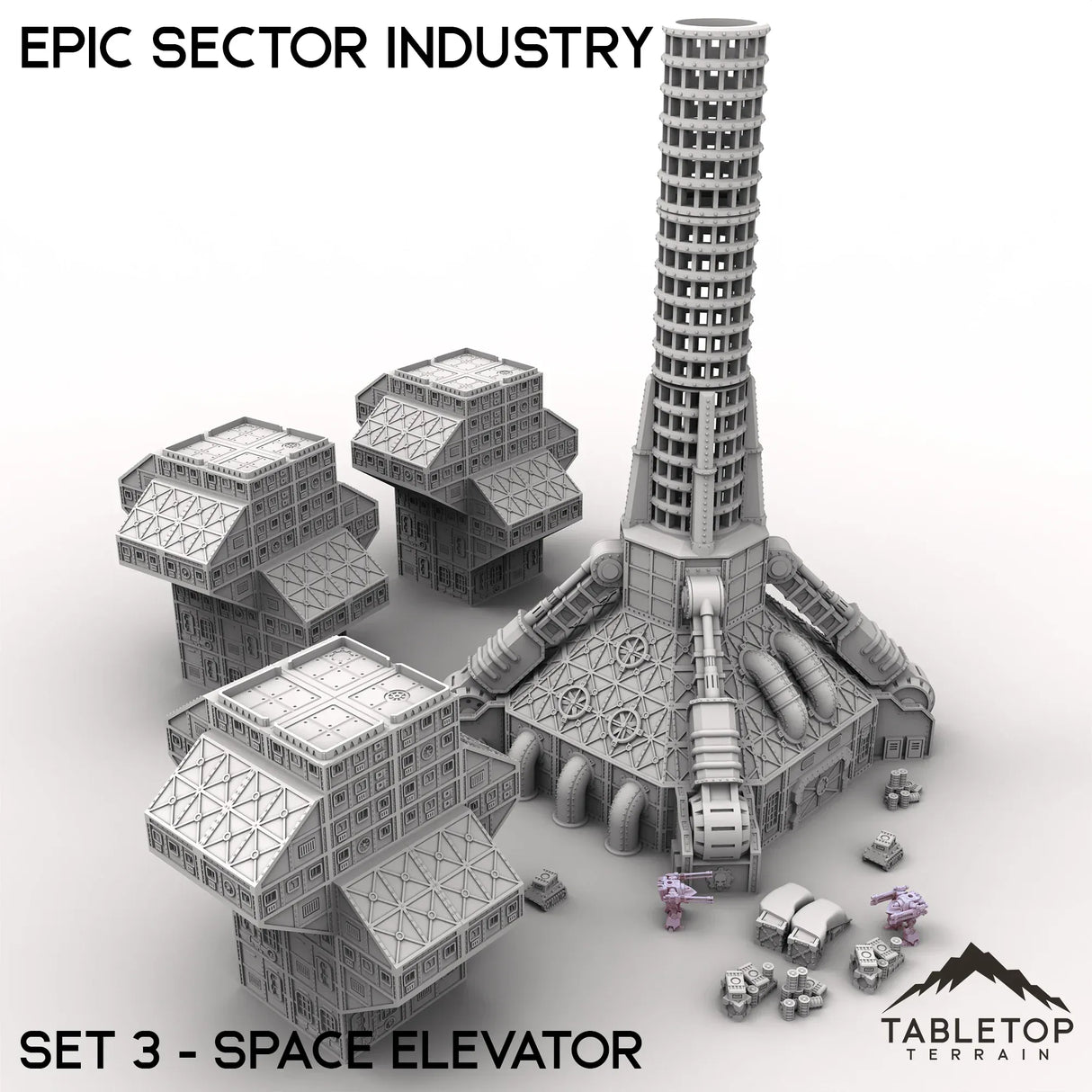 Tabletop Terrain Terrain Epic Sector Industry - Set 3 - Space Elevator