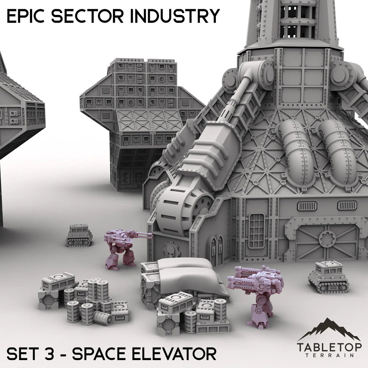 Tabletop Terrain Terrain Epic Sector Industry - Set 3 - Space Elevator