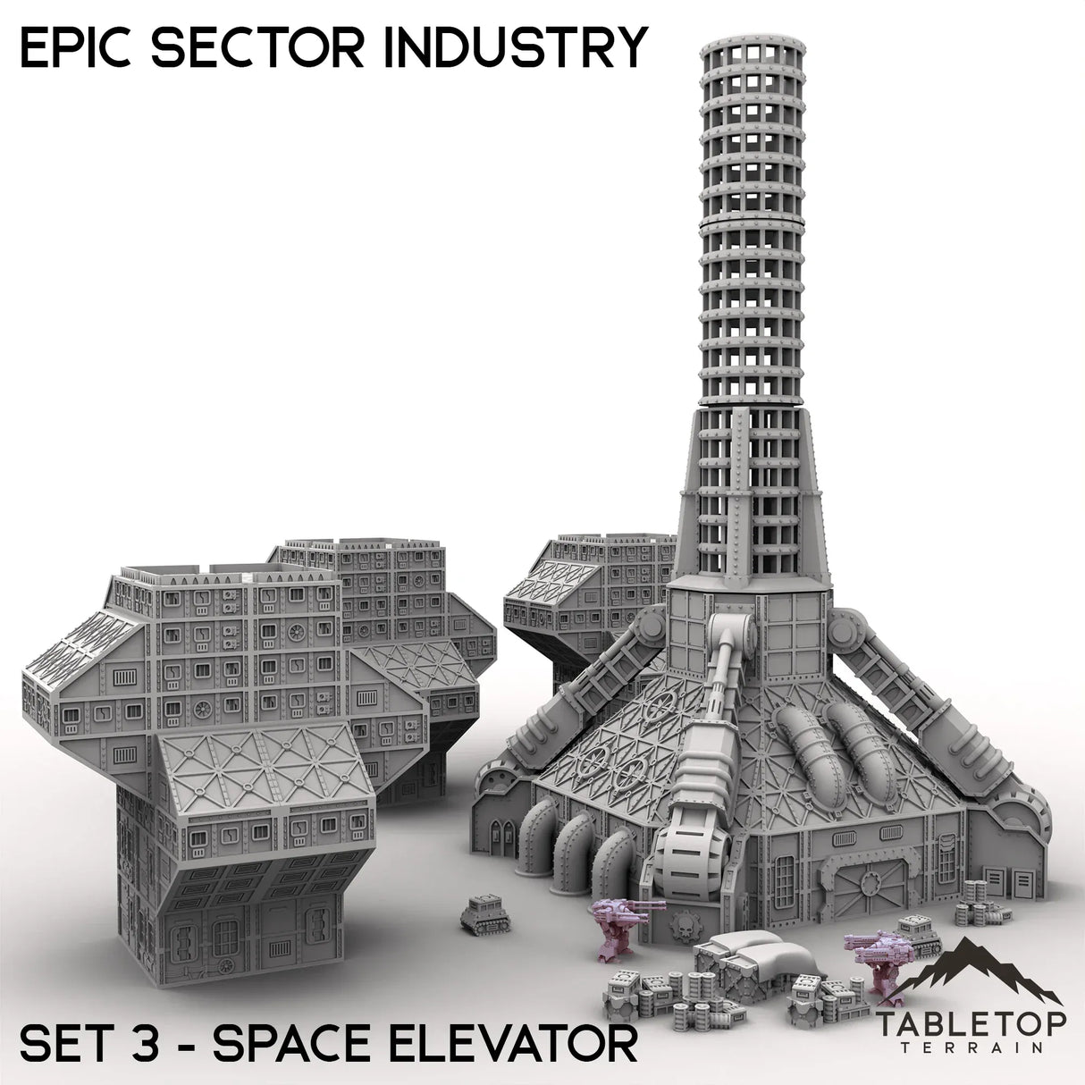 Tabletop Terrain Terrain Epic Sector Industry - Set 3 - Space Elevator