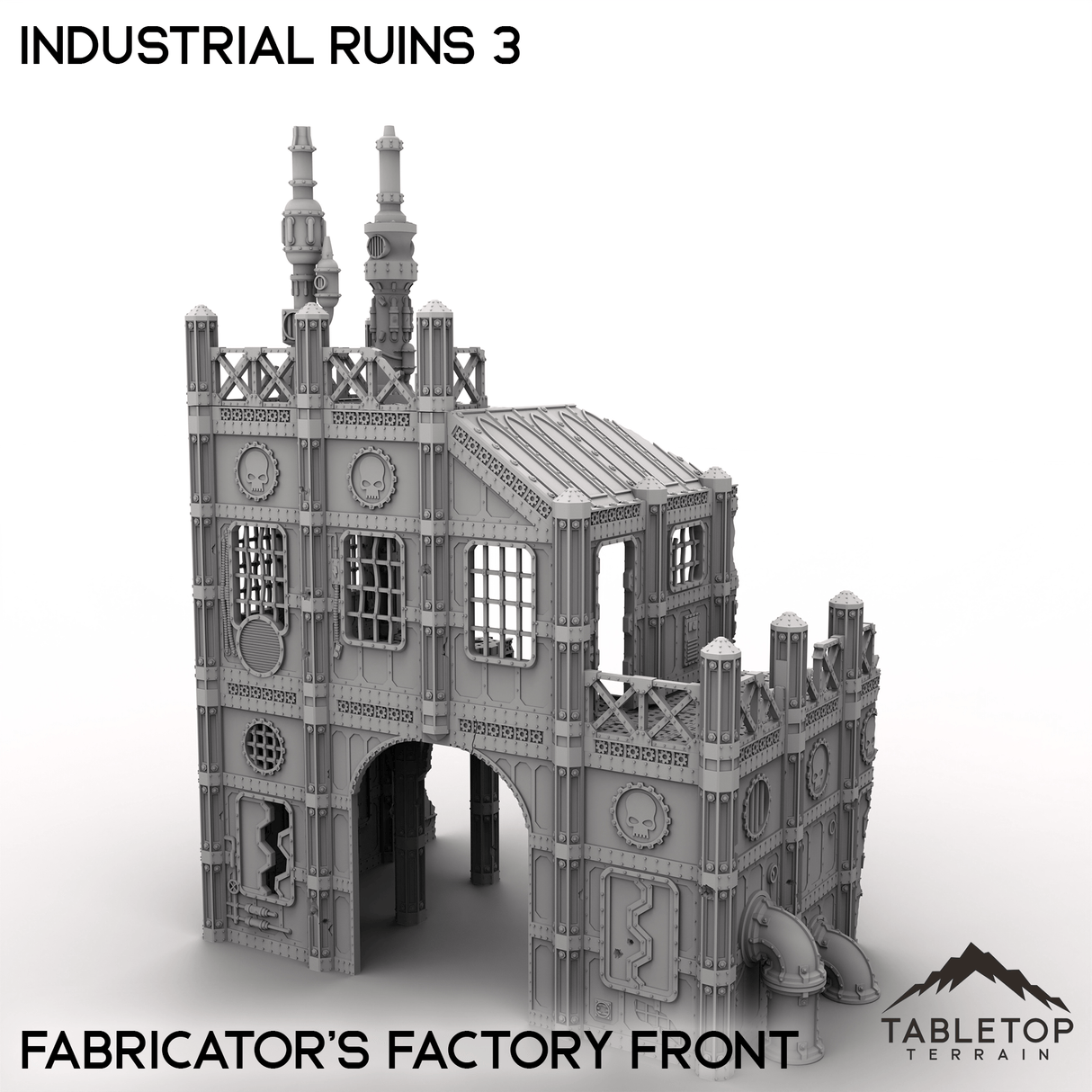 Tabletop Terrain Terrain Fabricator's Factory Front Industrial Ruins 3