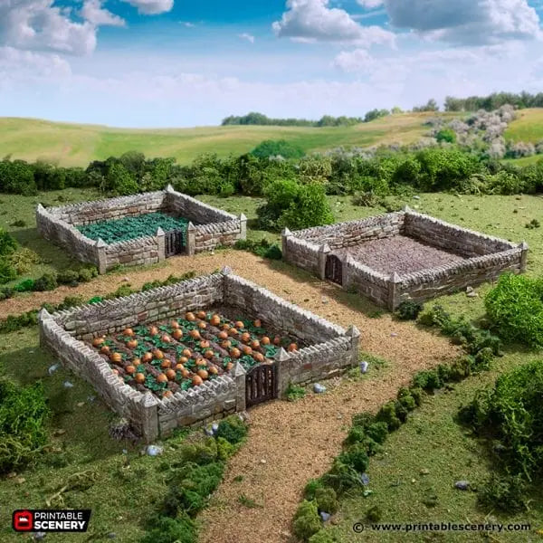 Tabletop Terrain Terrain Farm Fields - Country & King - Fantasy Historical Terrain