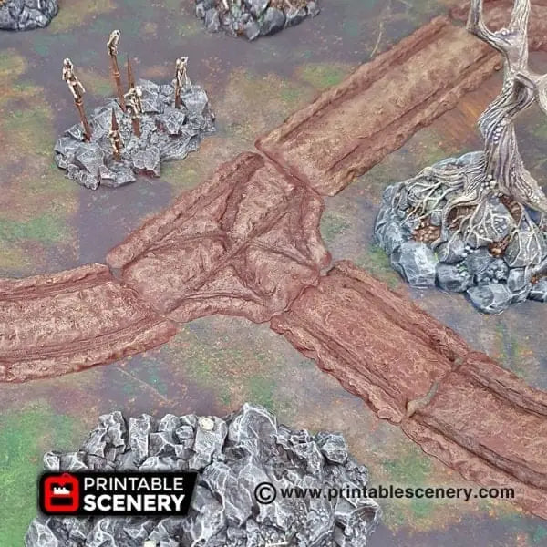 Tabletop Terrain Terrain Forest Cart Tracks - Fantasy Scatter Terrain