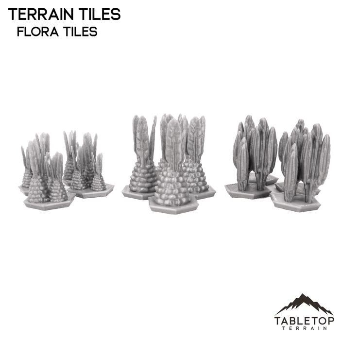 Tabletop Terrain Terrain Forests, Flora, Alien, and Crystal Terrain Tiles - Hextech - 6mm