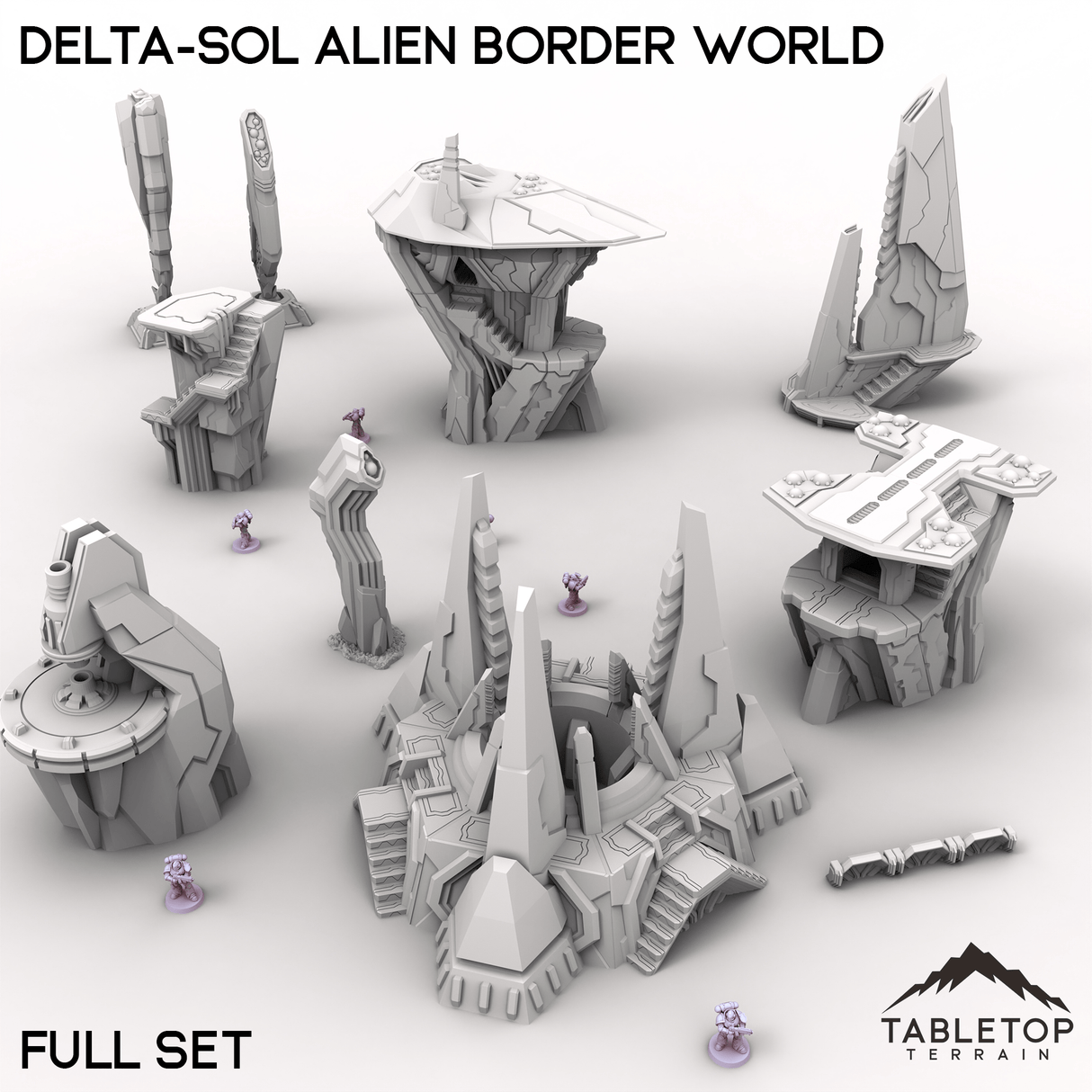 Tabletop Terrain Terrain Full Set / 28/32mm Delta-sol Alien Border World