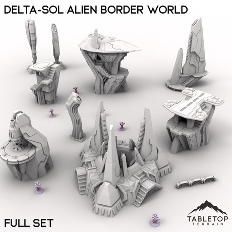 Tabletop Terrain Terrain Full Set / 28/32mm Delta-sol Alien Border World