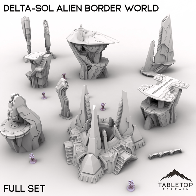 Tabletop Terrain Terrain Full Set / 28/32mm Delta-sol Alien Border World
