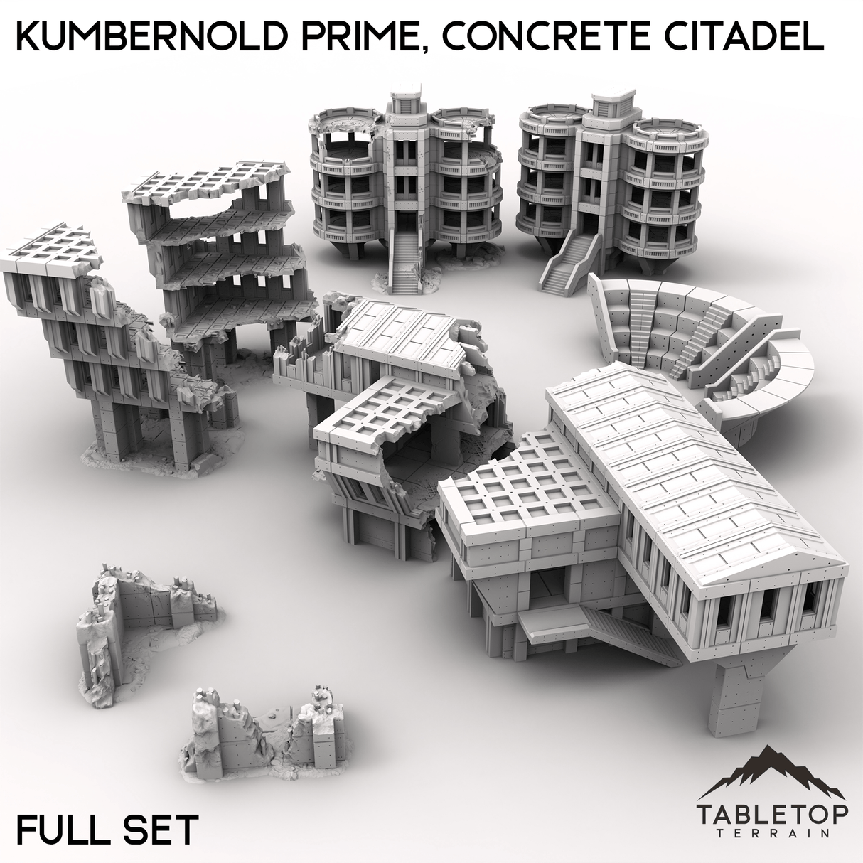 Tabletop Terrain Terrain Full Set / 28/32mm Kumbernold Prime, Concrete Citadel