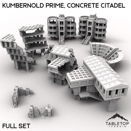 Tabletop Terrain Terrain Full Set / 28/32mm Kumbernold Prime, Concrete Citadel
