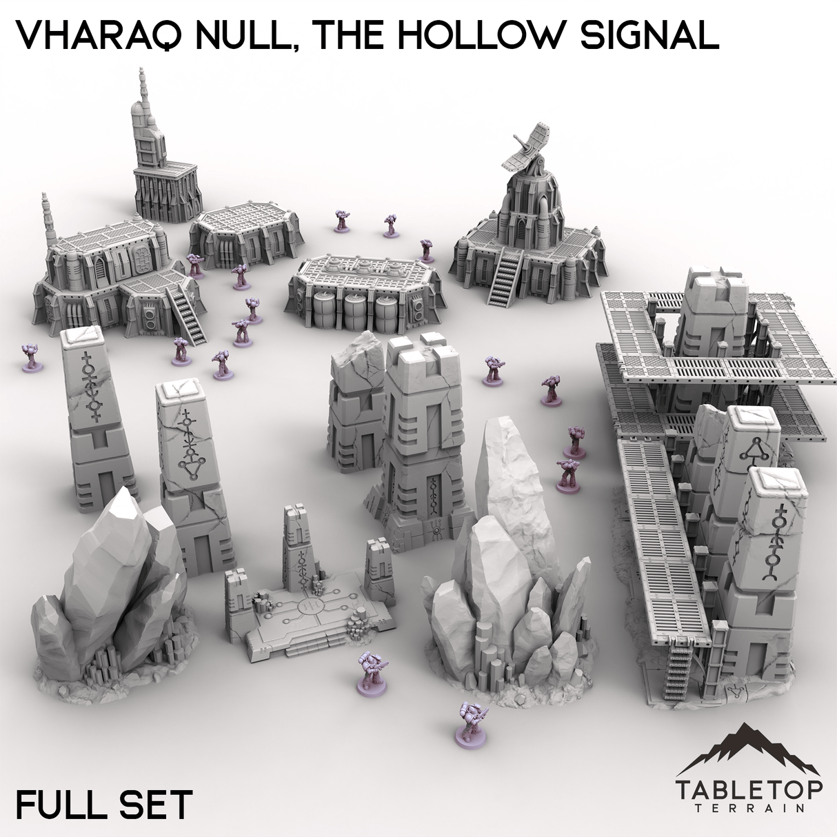 Tabletop Terrain Terrain Full Set / 28/32mm Vharaq Null, The Hollow Signal