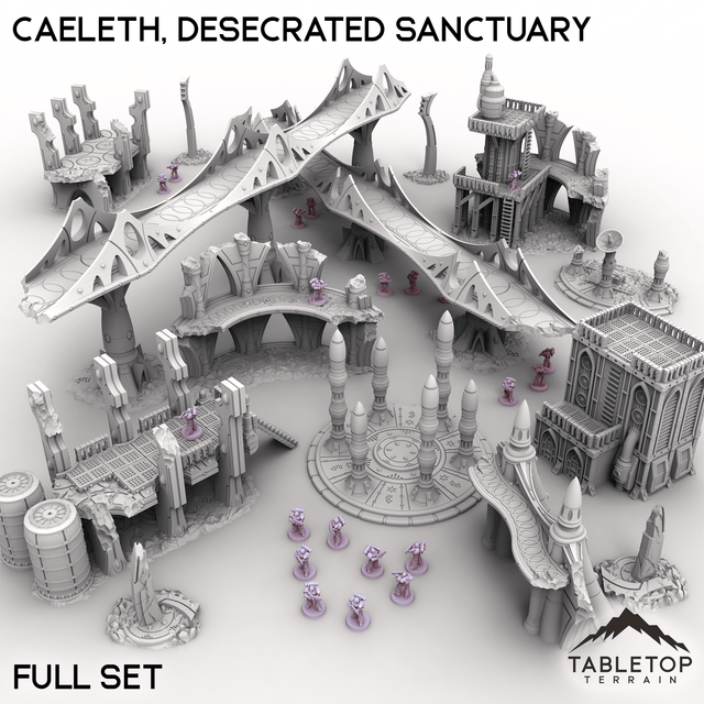 Tabletop Terrain Terrain Full Set / 32mm Caeleth, Desecrated Sanctuary