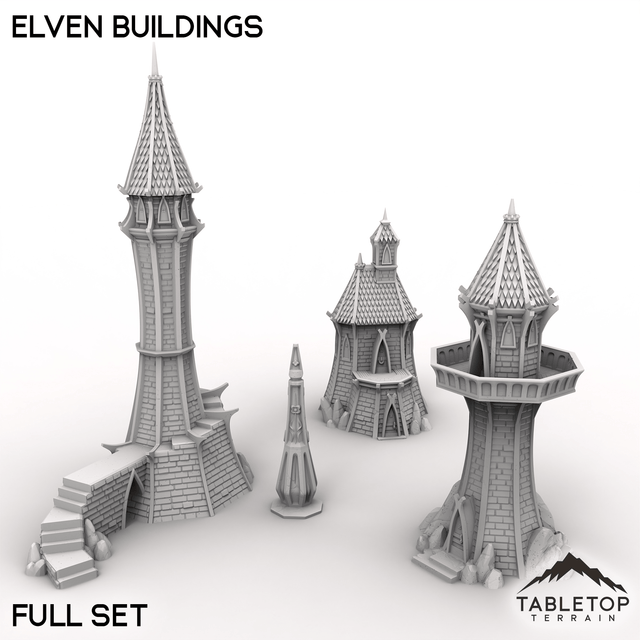 Tabletop Terrain Terrain Full Set / 32mm Elven Buildings