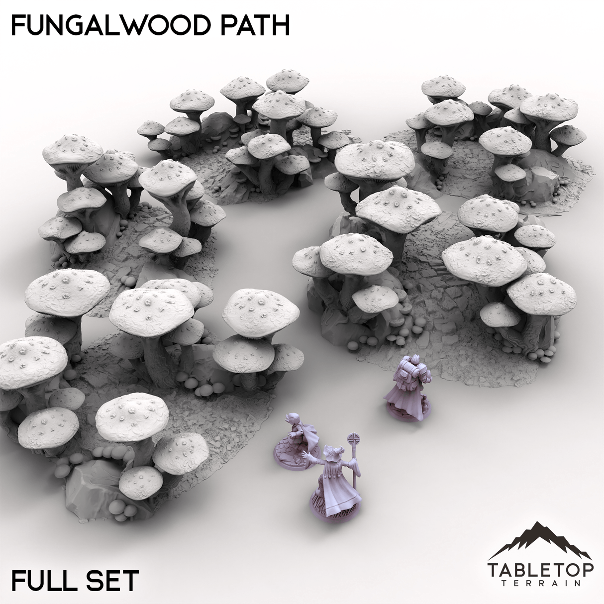 Tabletop Terrain Terrain Full Set / 32mm Fungalwood Path