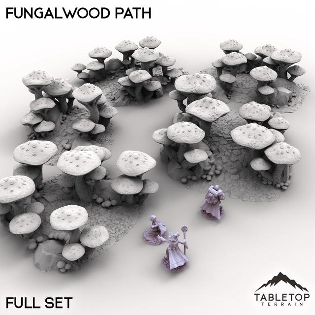 Tabletop Terrain Terrain Full Set / 32mm Fungalwood Path