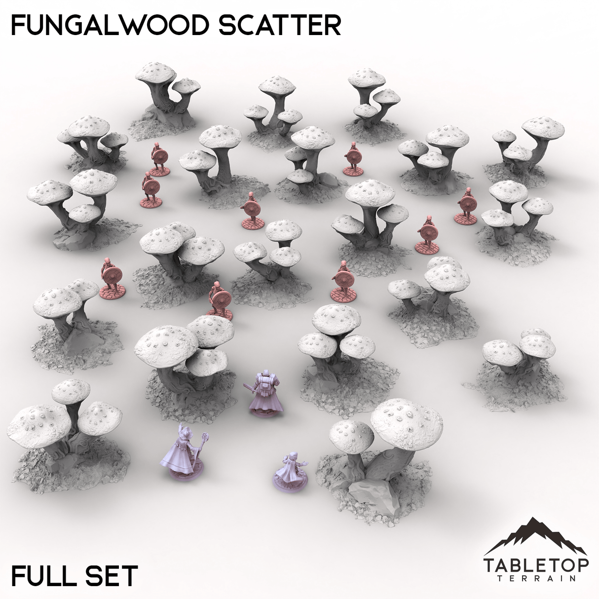 Tabletop Terrain Terrain Full Set / 32mm Fungalwood Scatter