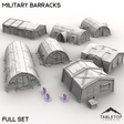 Tabletop Terrain Terrain Full Set / 32mm Military Barracks