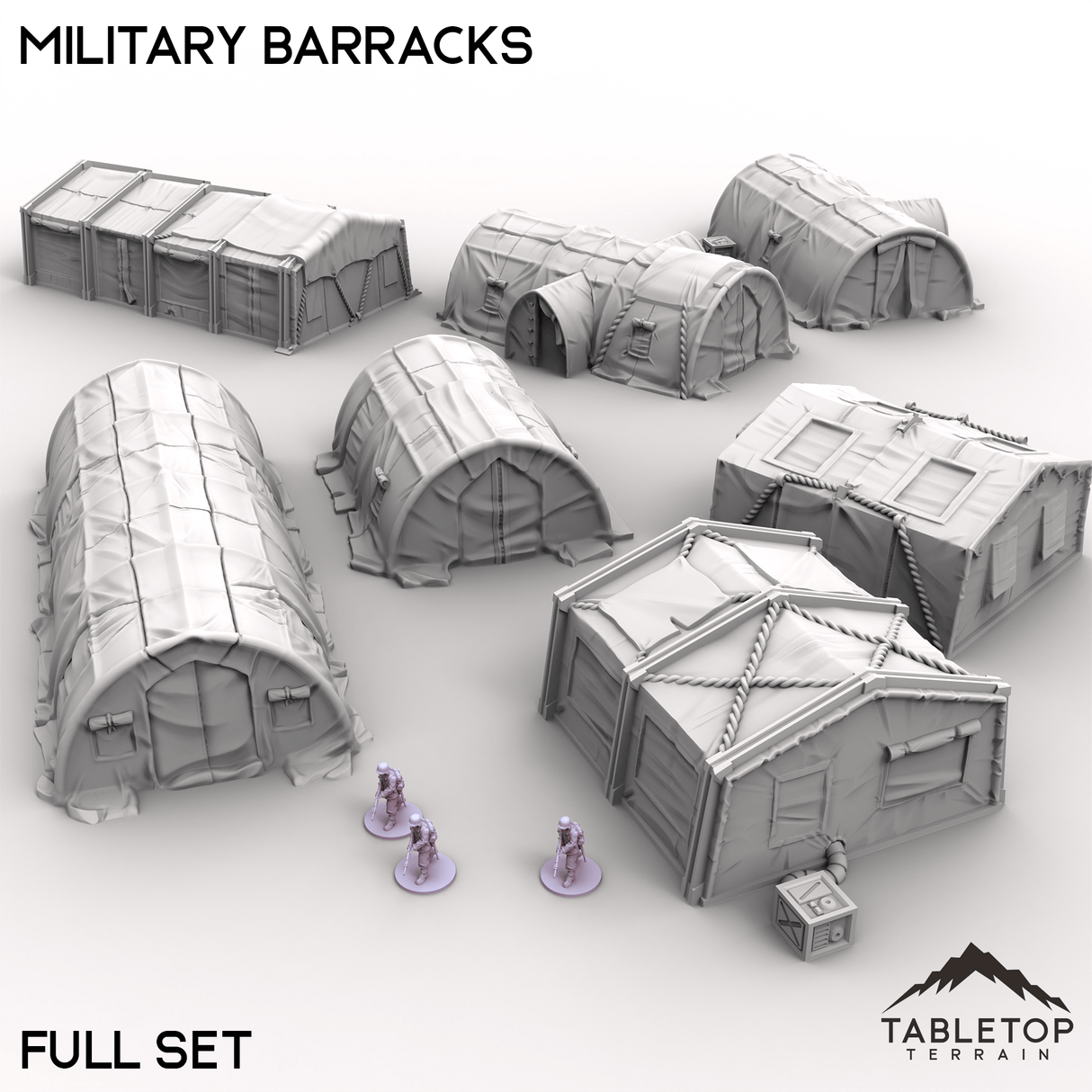 Tabletop Terrain Terrain Full Set / 32mm Military Barracks
