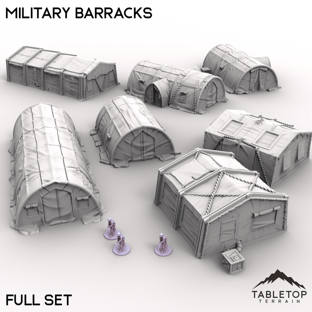 Tabletop Terrain Terrain Full Set / 32mm Military Barracks