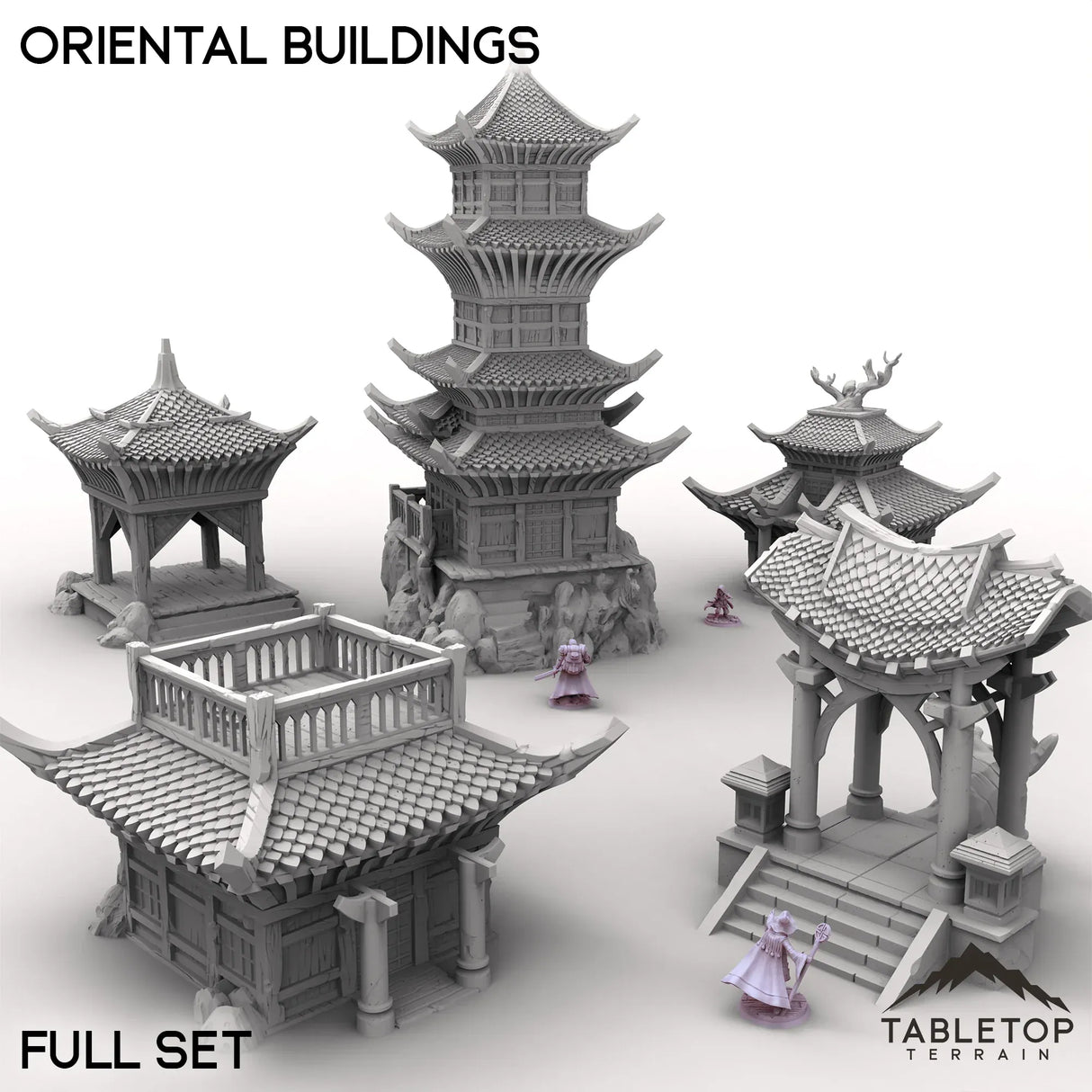 Tabletop Terrain Terrain Full Set / 32mm Oriental Buildings