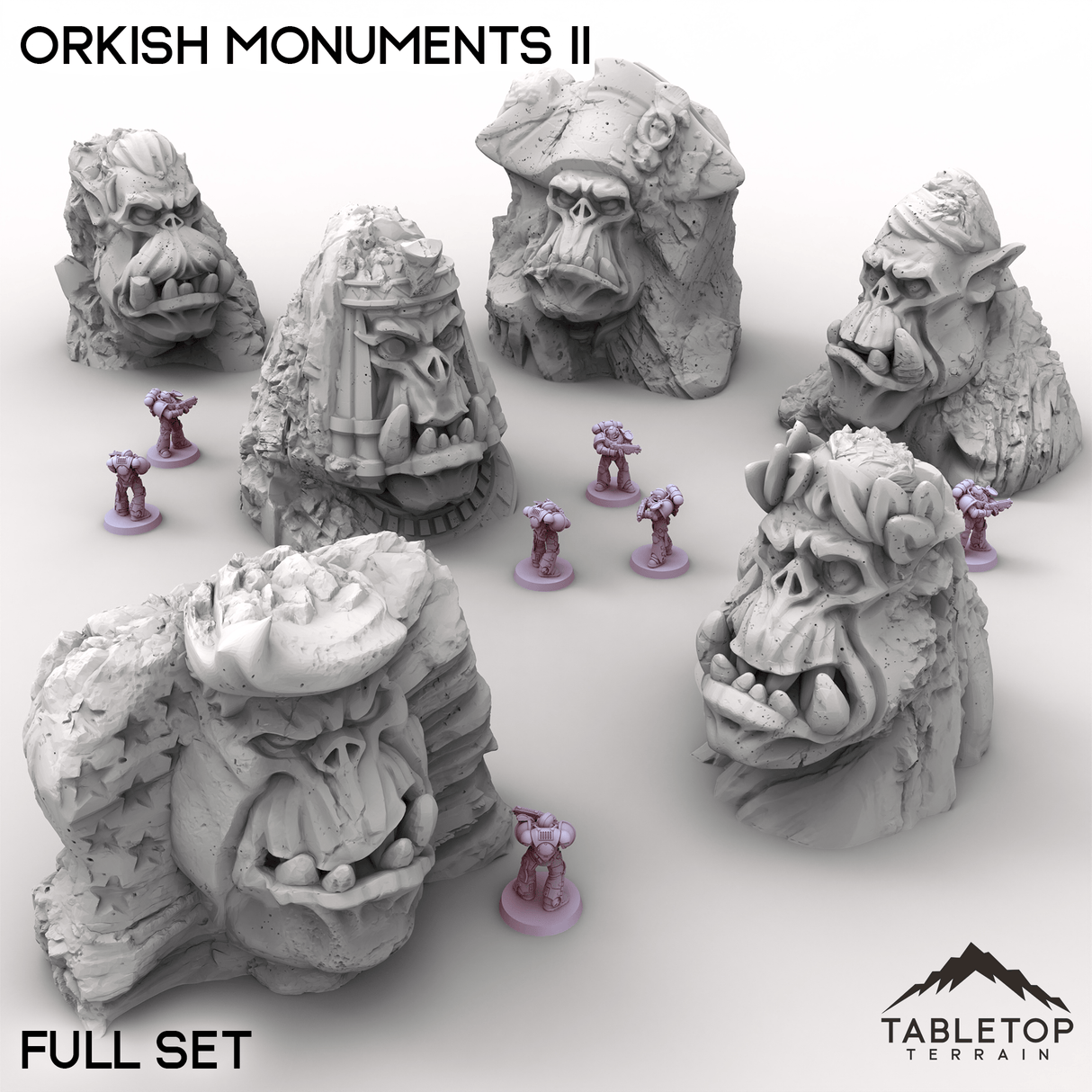 Tabletop Terrain Terrain Full Set / 32mm Orkish Monuments II