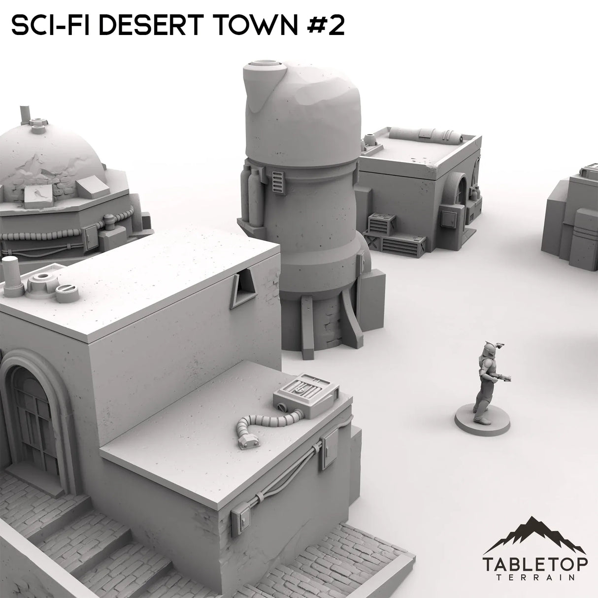Tabletop Terrain Terrain Full set / 32mm Sci-Fi Desert Town #2