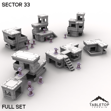Tabletop Terrain Terrain Full Set / 32mm Sector 33