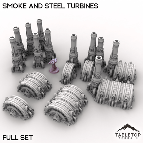 Tabletop Terrain Terrain Full Set / 32mm Smoke and Steel Turbines