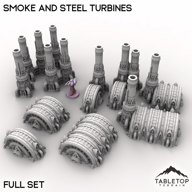 Tabletop Terrain Terrain Full Set / 32mm Smoke and Steel Turbines