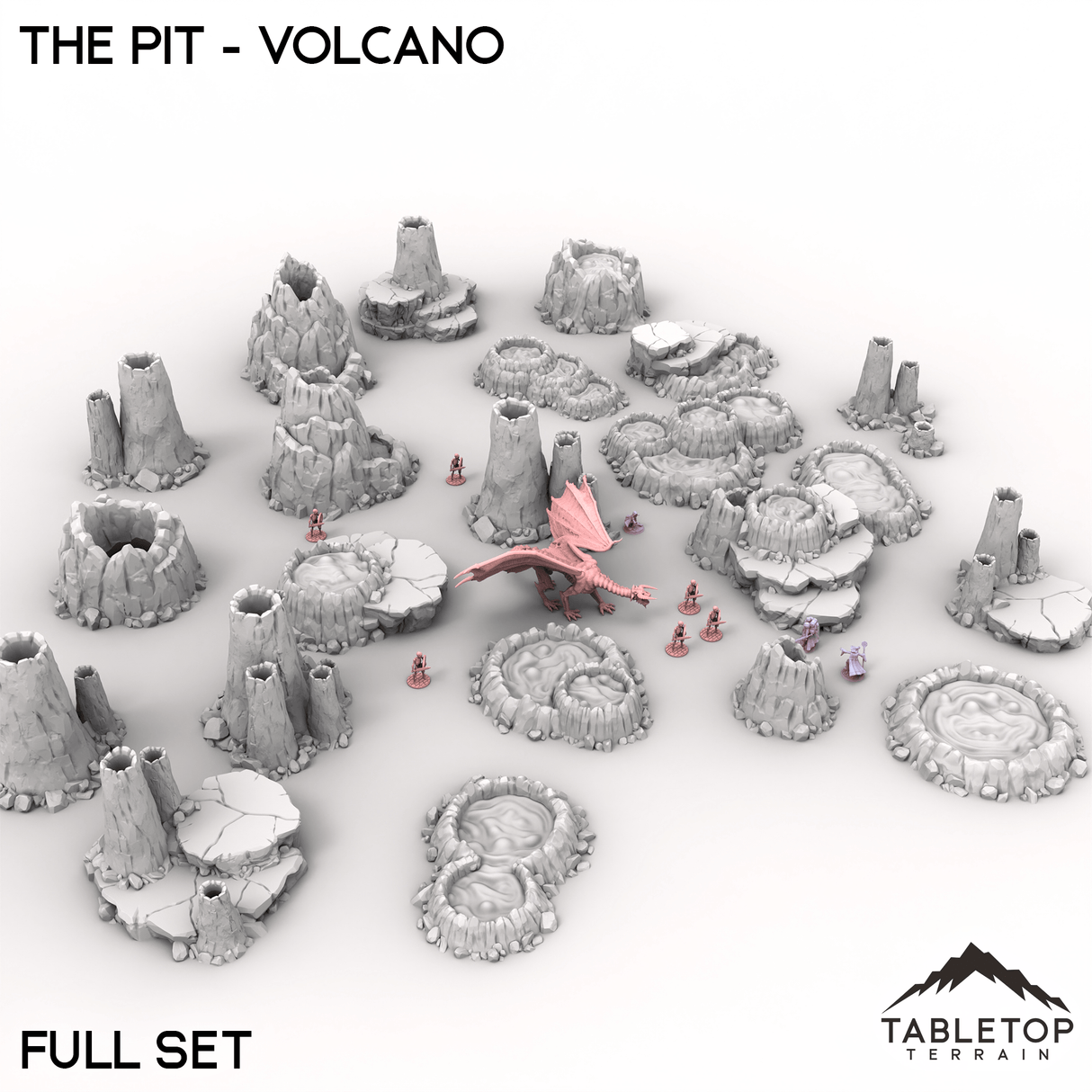 Tabletop Terrain Terrain Full Set / 32mm The Pit - Volcano