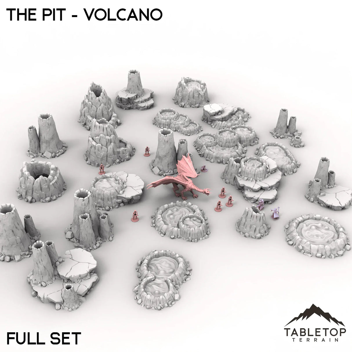 Tabletop Terrain Terrain Full Set / 32mm The Pit - Volcano