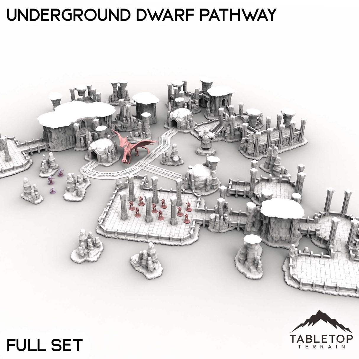 Tabletop Terrain Terrain Full Set / 32mm Underground Dwarf Pathway
