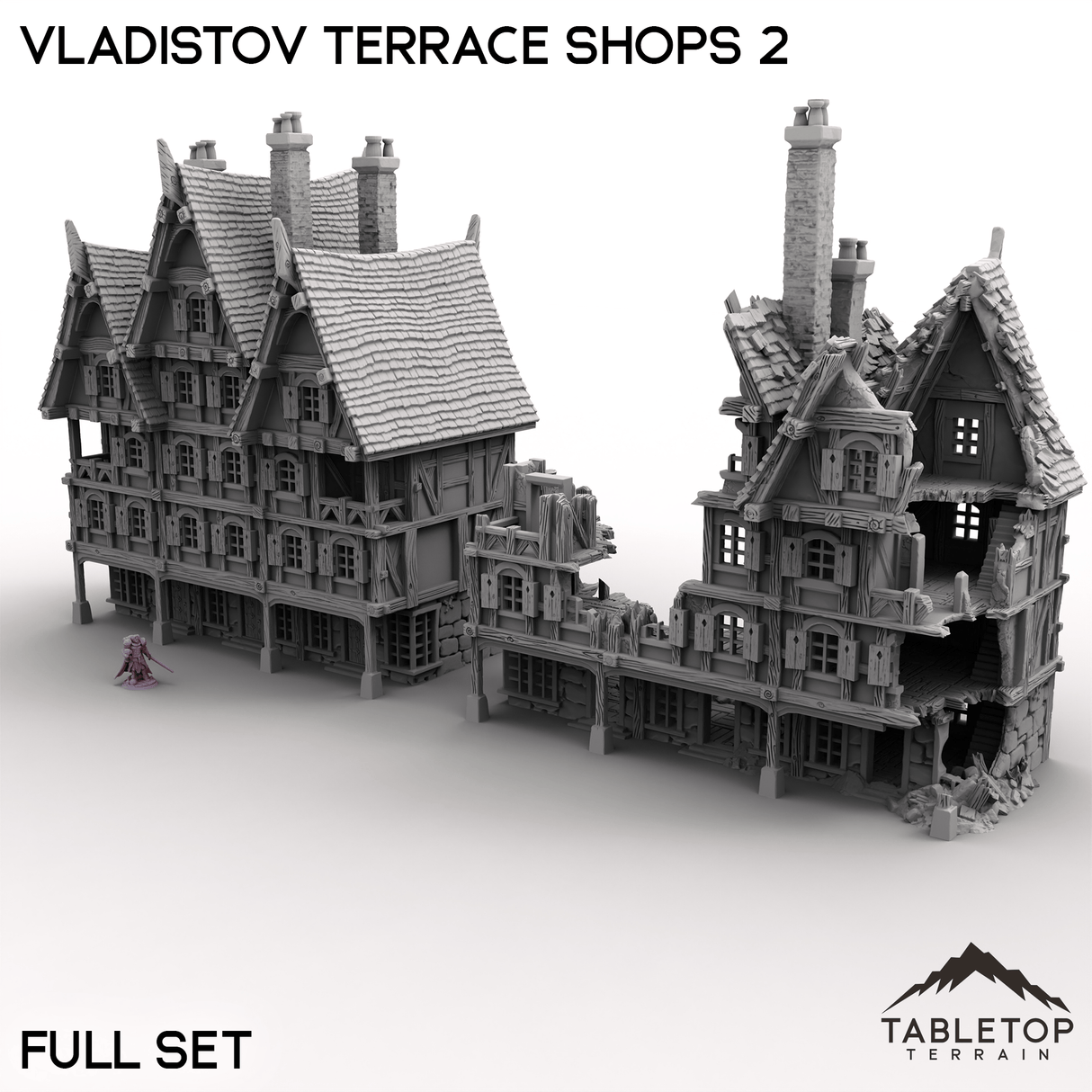 Tabletop Terrain Terrain Full Set / 32mm Vladistov Terrace Shops 2