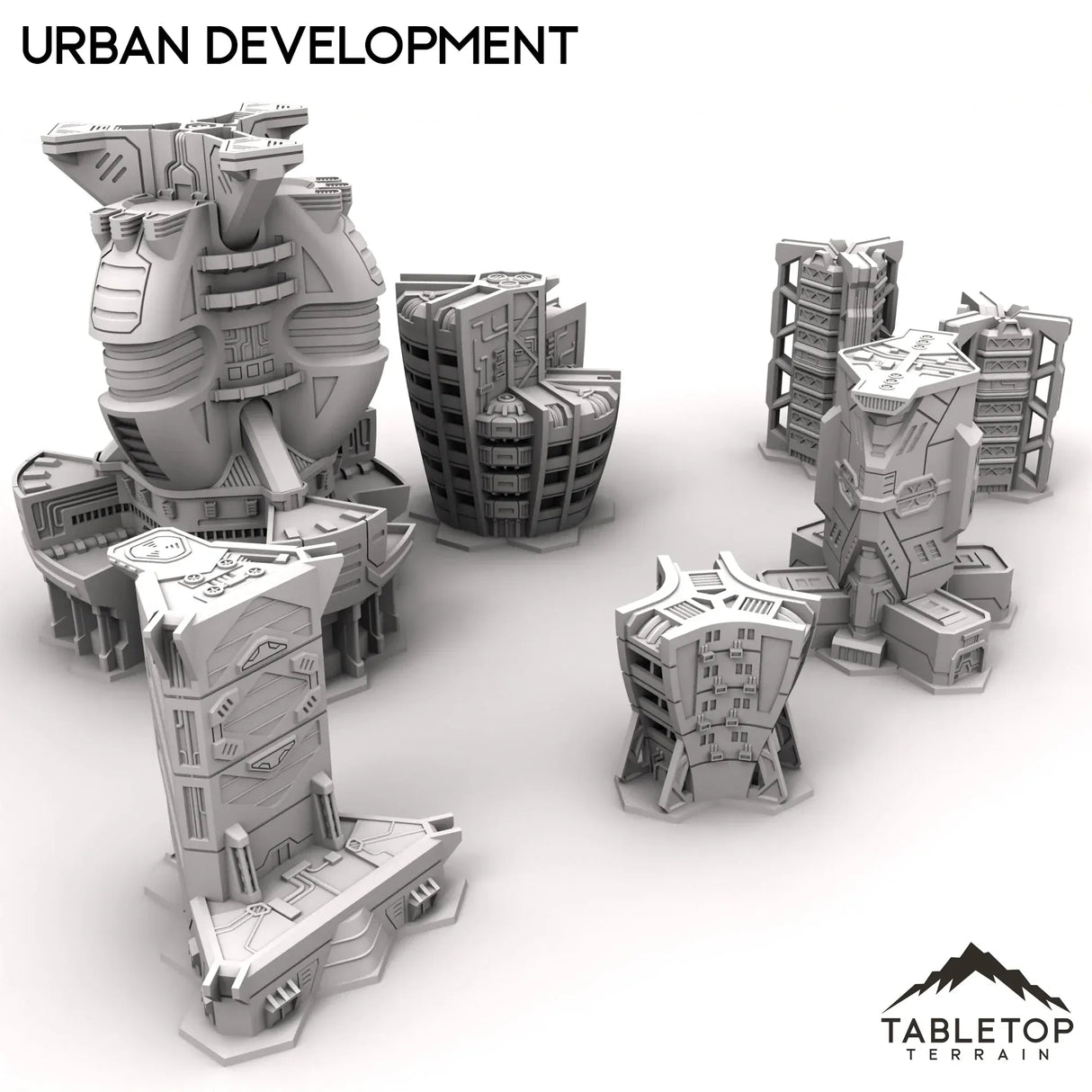 Tabletop Terrain Terrain Full Set HEXTECH Urban Expansion Trinity City - 6mm