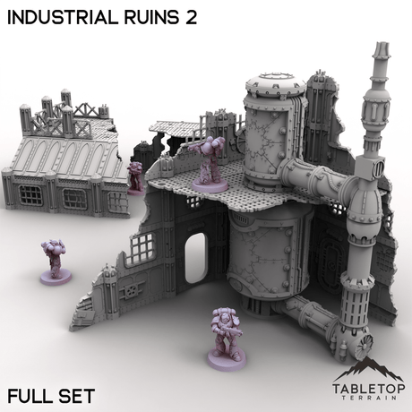 Tabletop Terrain Terrain Full Set Industrial Ruins 2