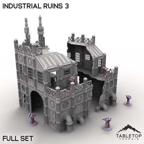 Tabletop Terrain Terrain Full Set Industrial Ruins 3