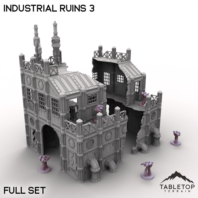 Tabletop Terrain Terrain Full Set Industrial Ruins 3