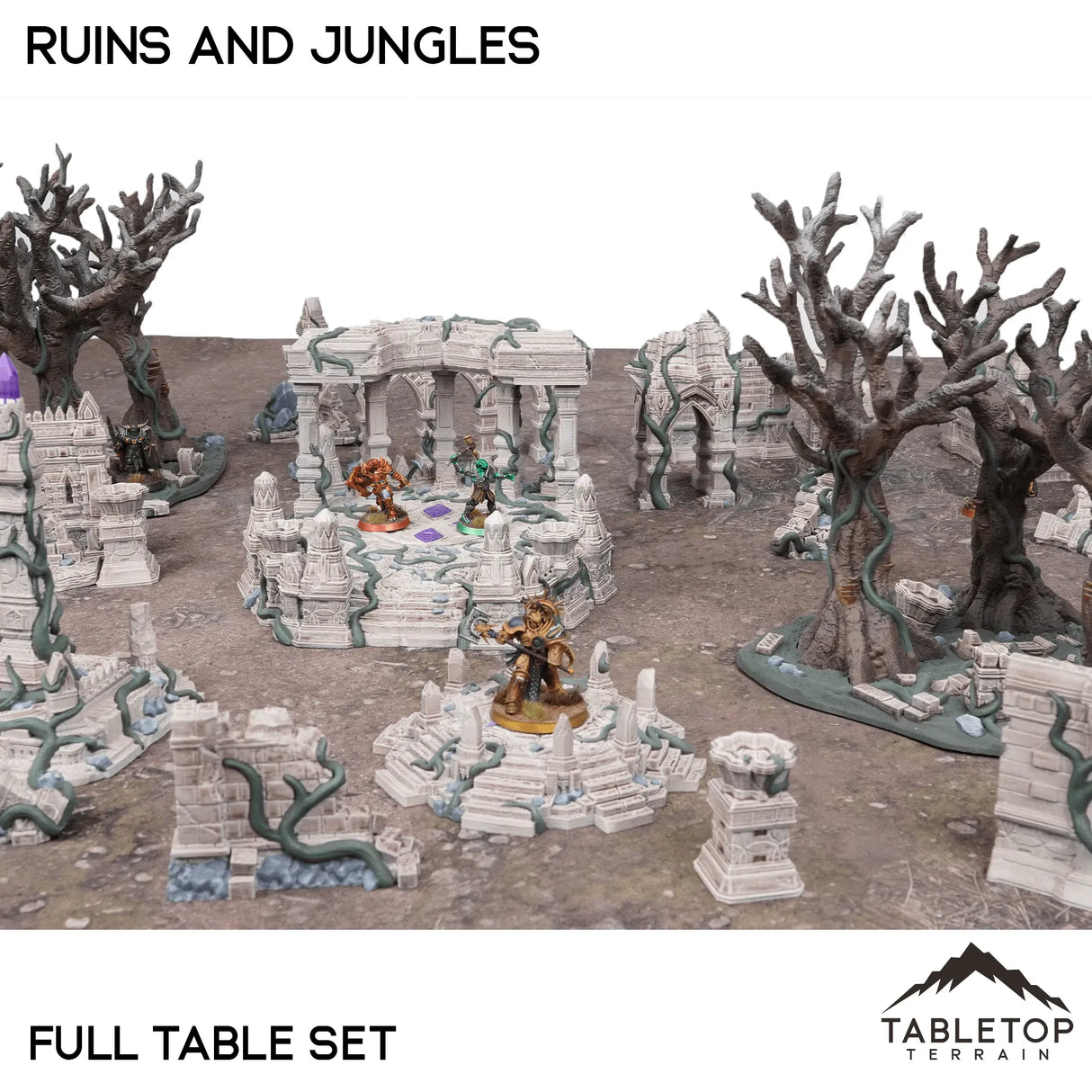 Tabletop Terrain Terrain Full Table Set / 32mm Competitive Fantasy Ruins and Jungles