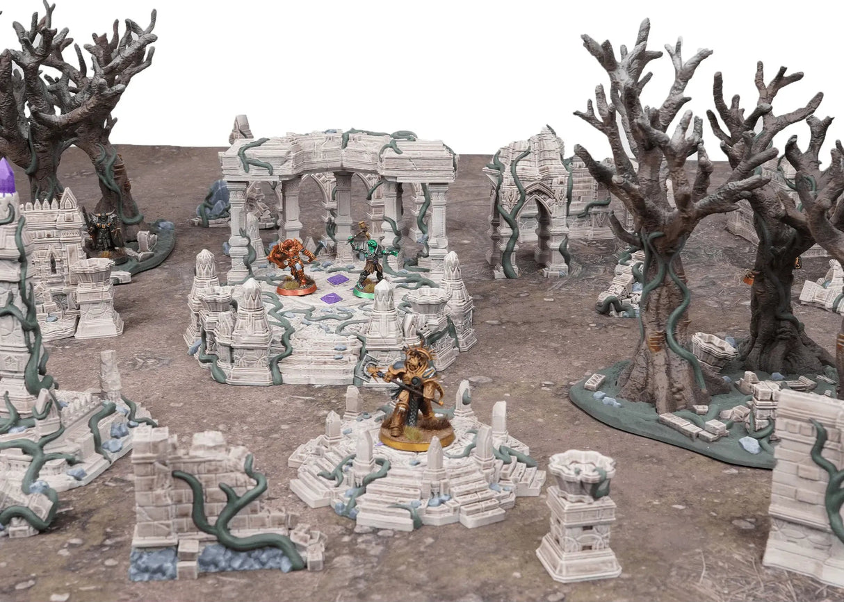 Tabletop Terrain Terrain Full Table Set / 32mm Competitive Fantasy Ruins and Jungles