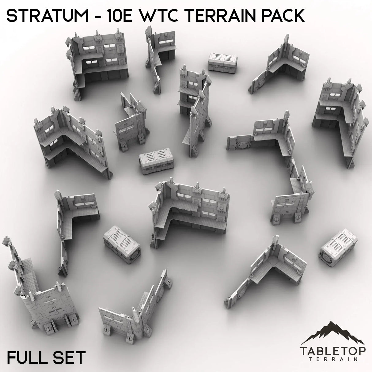 Tabletop Terrain Terrain Full Tournament Set Stratum - WTC compatible Terrain Pack