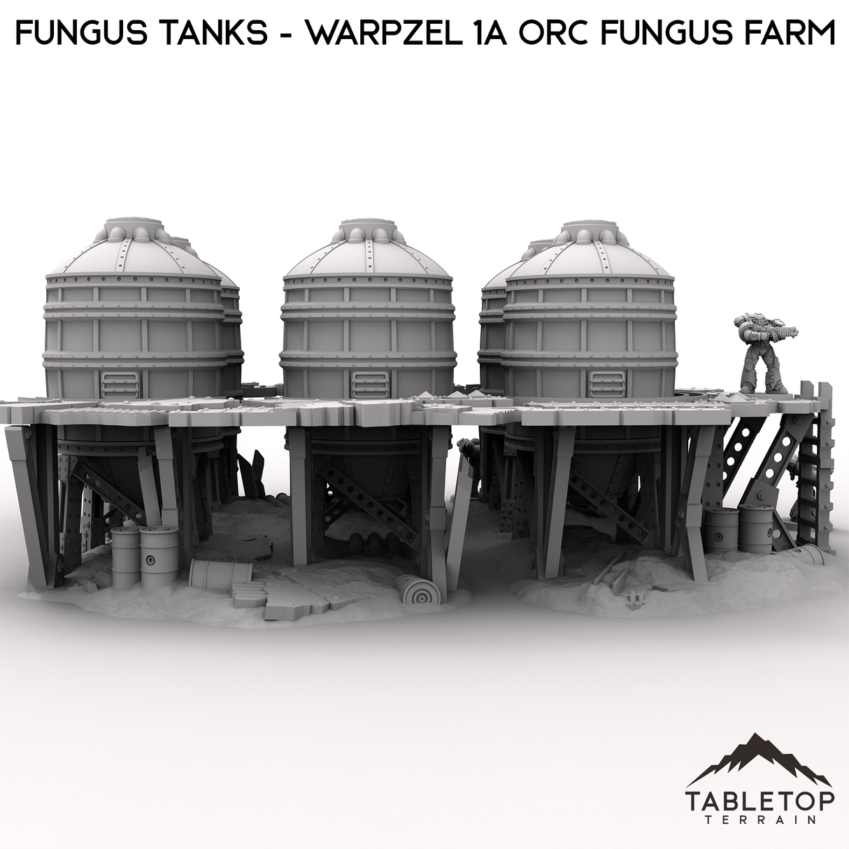 Tabletop Terrain Terrain Fungus Tanks - Warpzel 1A Orc Fungus Farm