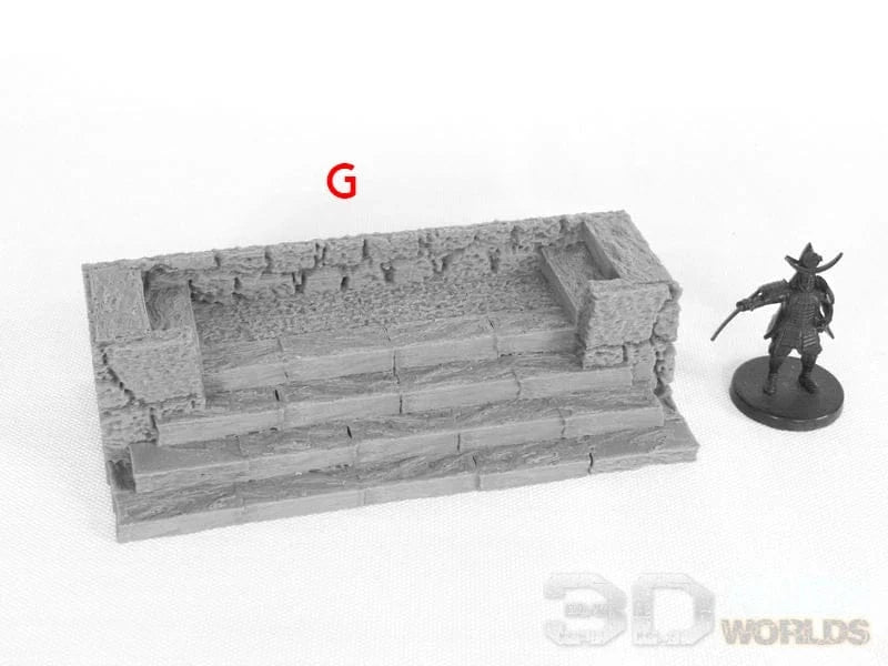 Tabletop Terrain Terrain G- Canal Steps Samurai Canal Set