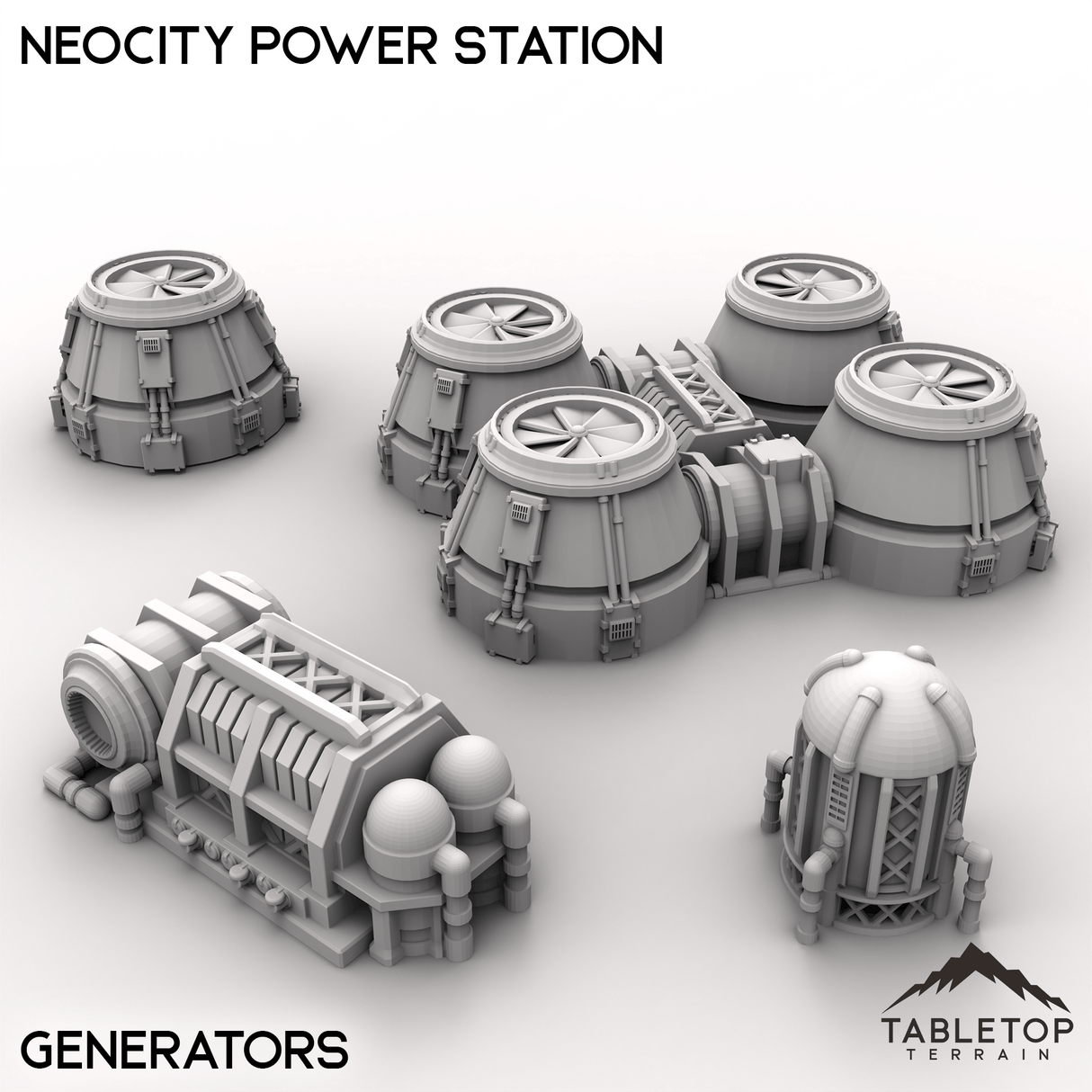 Tabletop Terrain Terrain Generators / 32mm NeoCity Power Station