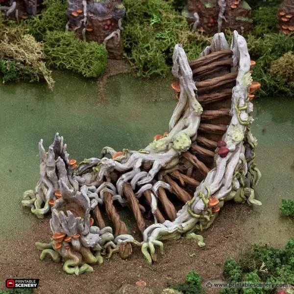 Tabletop Terrain Terrain Gloamwood Fort and Stairs - The Gloaming Swamp