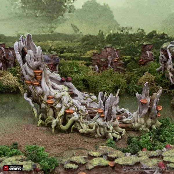 Tabletop Terrain Terrain Gloamwood Fort and Stairs - The Gloaming Swamp