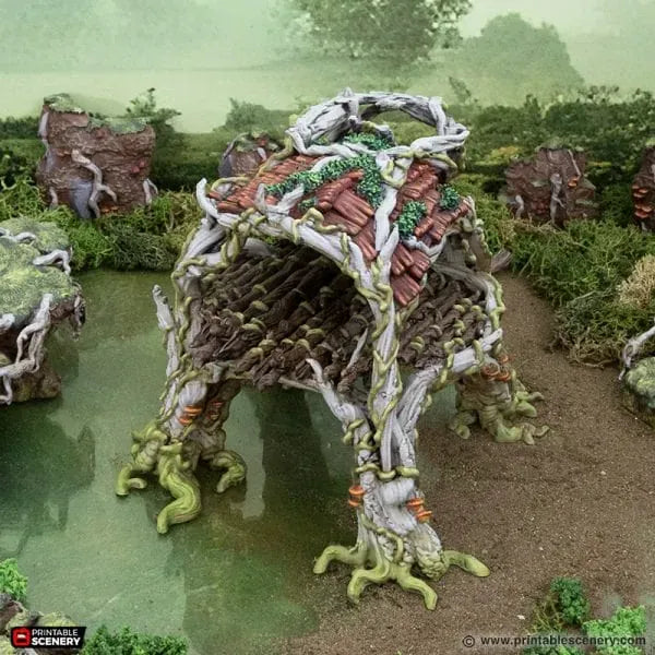 Tabletop Terrain Terrain Gloamwood Fort and Stairs - The Gloaming Swamp