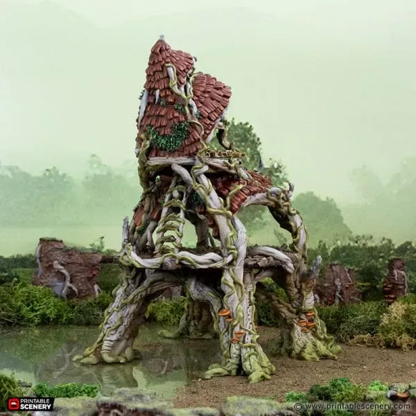 Tabletop Terrain Terrain Gloamwood Fort and Stairs - The Gloaming Swamp