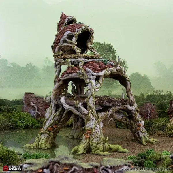 Tabletop Terrain Terrain Gloamwood Fort and Stairs - The Gloaming Swamp