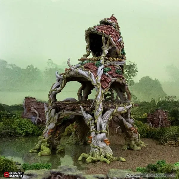 Tabletop Terrain Terrain Gloamwood Fort and Stairs - The Gloaming Swamp