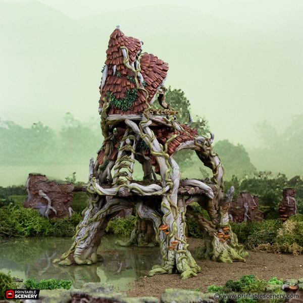 Tabletop Terrain Terrain Gloamwood Fort and Stairs - The Gloaming Swamp